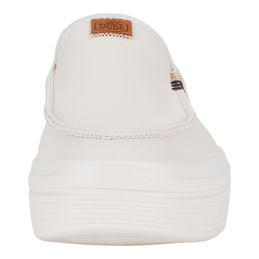 Women Austin Lift Leather Women - White | HEYDUDE