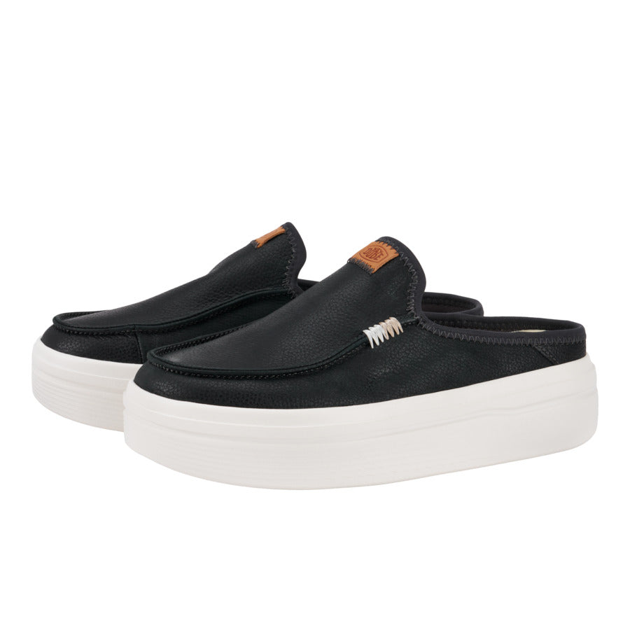 Women Austin Lift Leather Women - Black | HEYDUDE