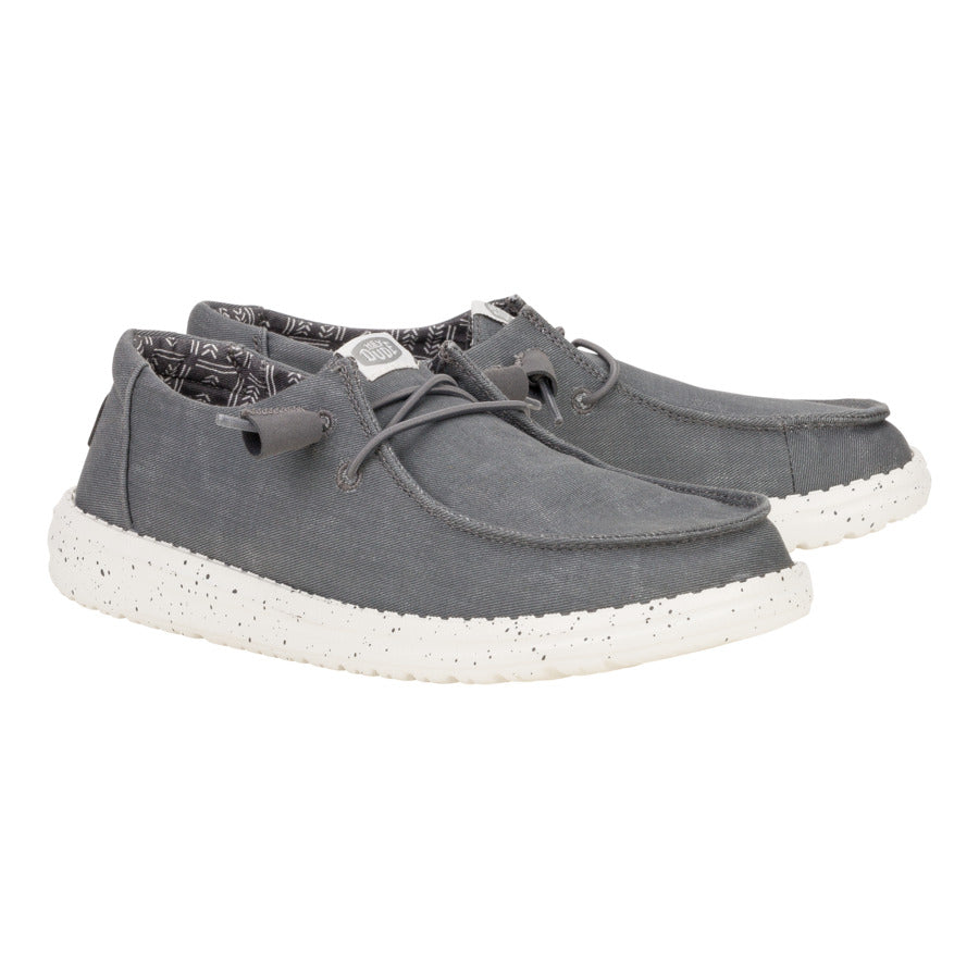 Women Wendy Stretch Canvas - Dark Grey | HEYDUDE