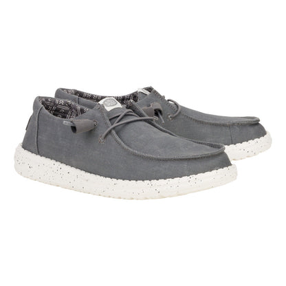 Women Wendy Stretch Canvas - Dark Grey | HEYDUDE