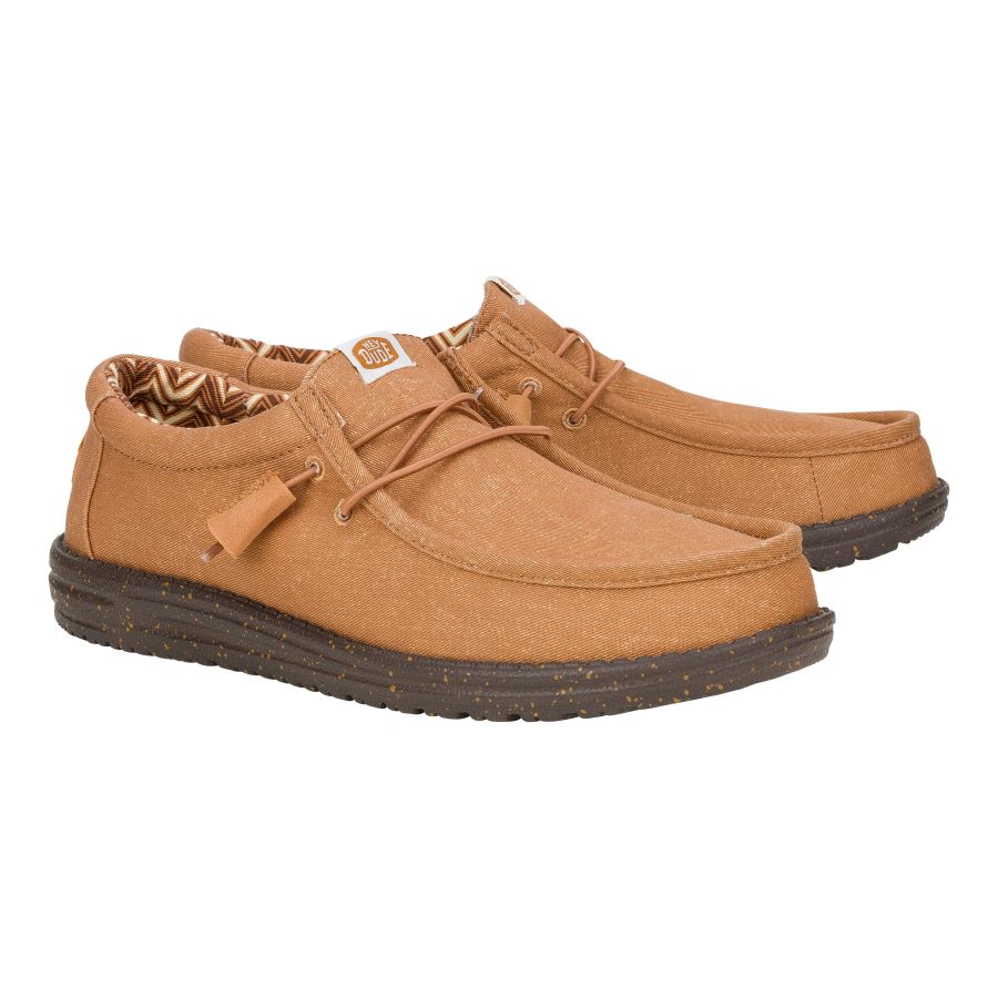 Men Wally Stretch Canvas  - Nut | HEYDUDE