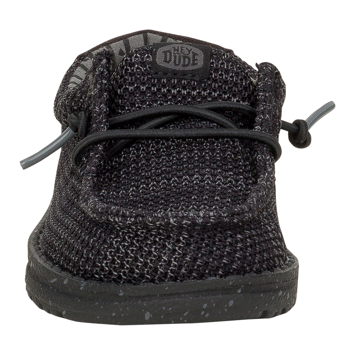 Kids Wally Toddler Stretch Mesh - Black/Black | HEYDUDE