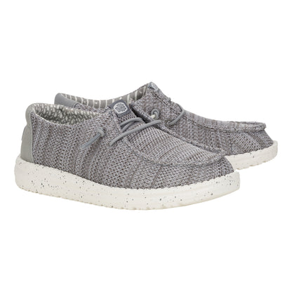 Kids Wally Youth Stretch Mesh - Grey | HEYDUDE