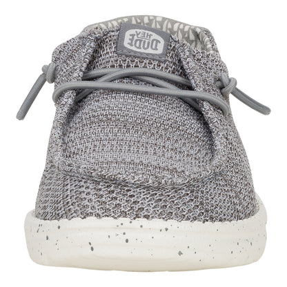 Kids Wally Youth Stretch Mesh - Grey | HEYDUDE