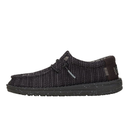 Kids Wally Youth Stretch Mesh  - Black/Black | HEYDUDE