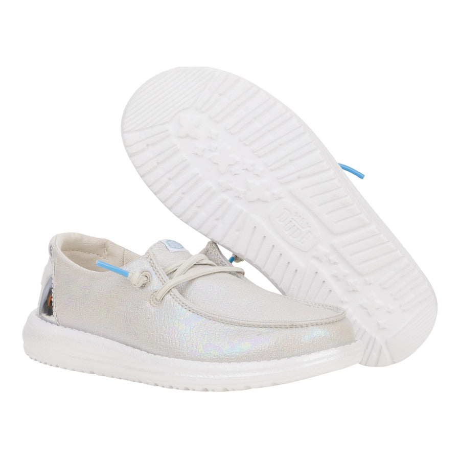 Kids Wendy Youth Iridescent Sparkle  - Silver | HEYDUDE