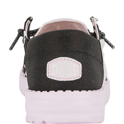 Kids Wendy Funk Youth Cow - Black/Pink | HEYDUDE