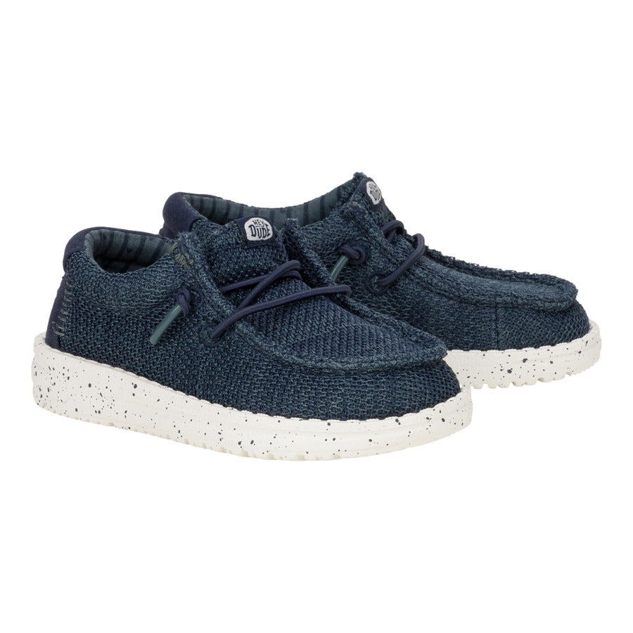 Kids Wally Toddler Stretch Sox - Navy | HEYDUDE