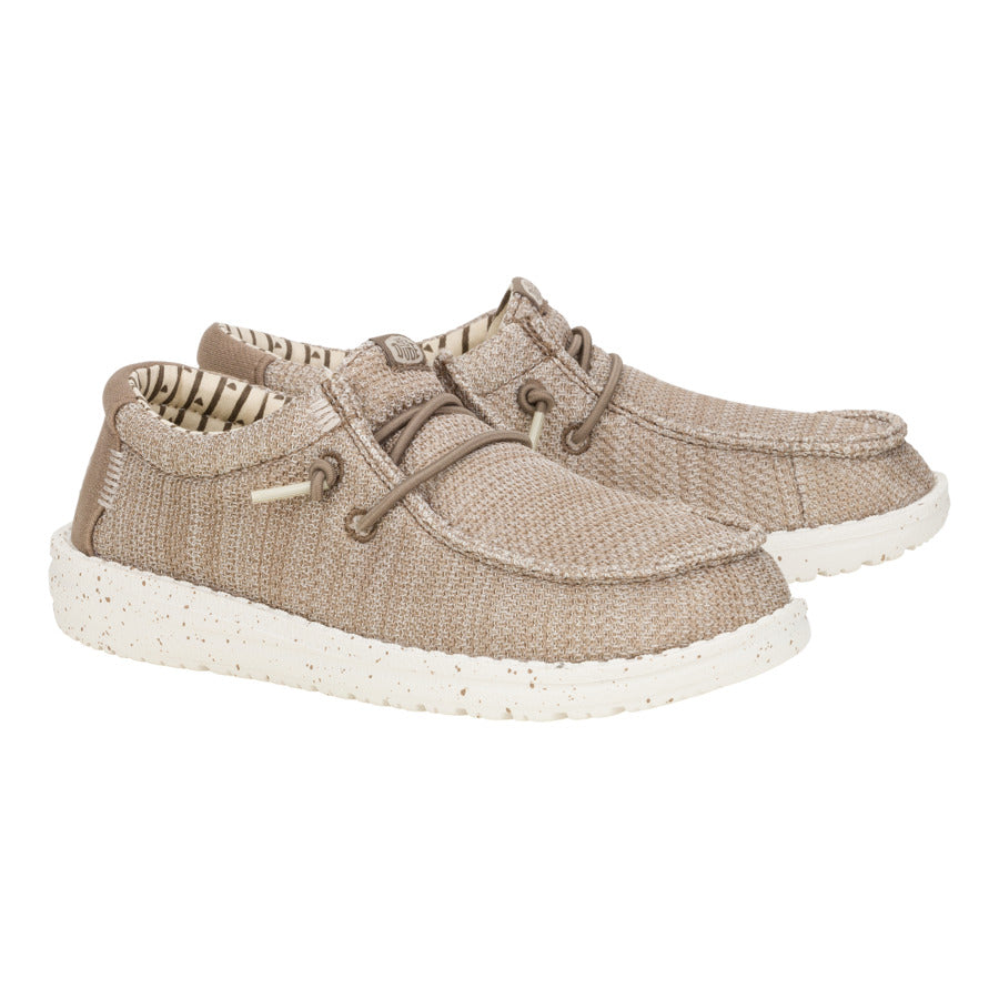Kids Wally Youth Stretch Sox - Walnut | HEYDUDE