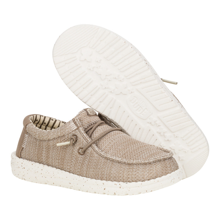 Kids Wally Youth Stretch Sox - Walnut | HEYDUDE