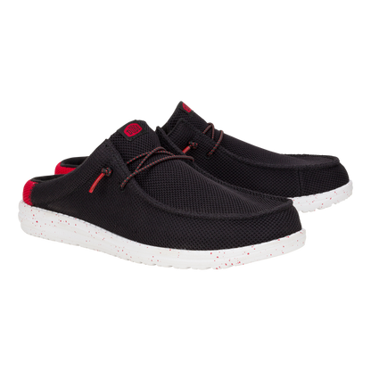 Men Wally Slip Varsity - Black/Red | HEYDUDE