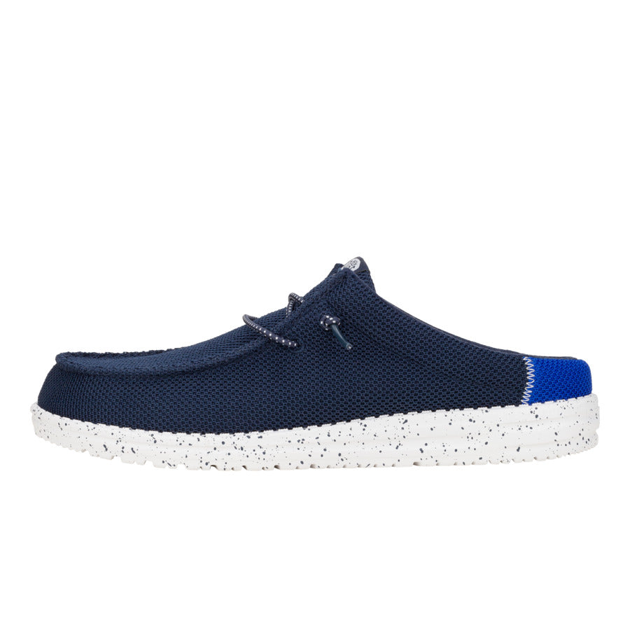 Men Wally Slip Varsity - Navy | HEYDUDE