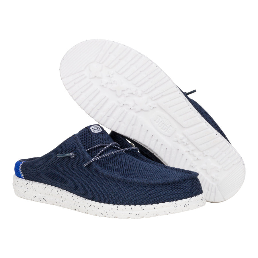 Men Wally Slip Varsity - Navy | HEYDUDE