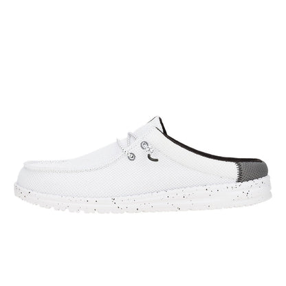 Men Wally Slip Varsity - White/Black | HEYDUDE