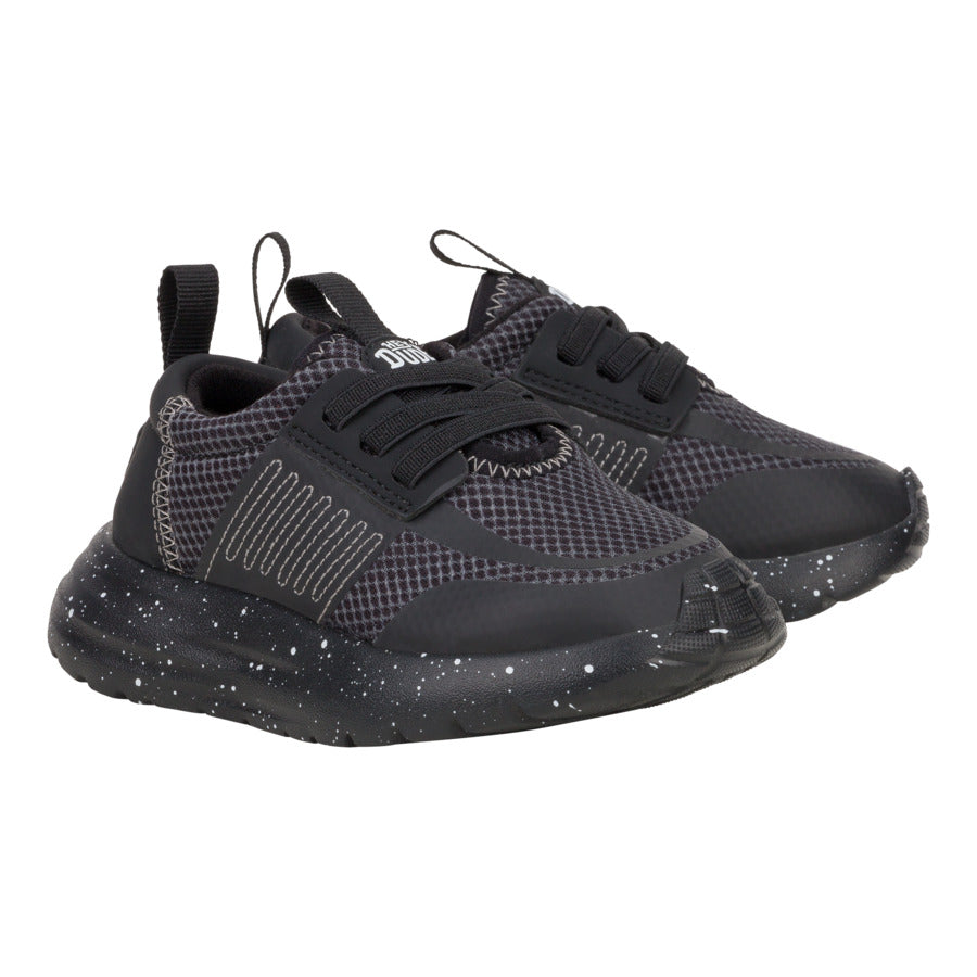 Kids Sirocco Play Toddler Varsity - Black/Black | HEYDUDE