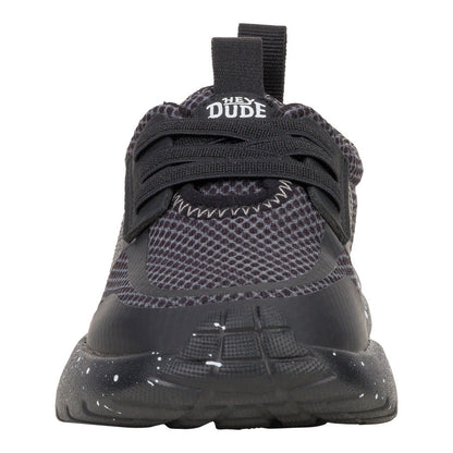 Kids Sirocco Play Toddler Varsity - Black/Black | HEYDUDE