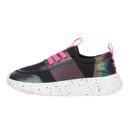 Kids Sirocco Play Youth Brights - Black/Pink | HEYDUDE