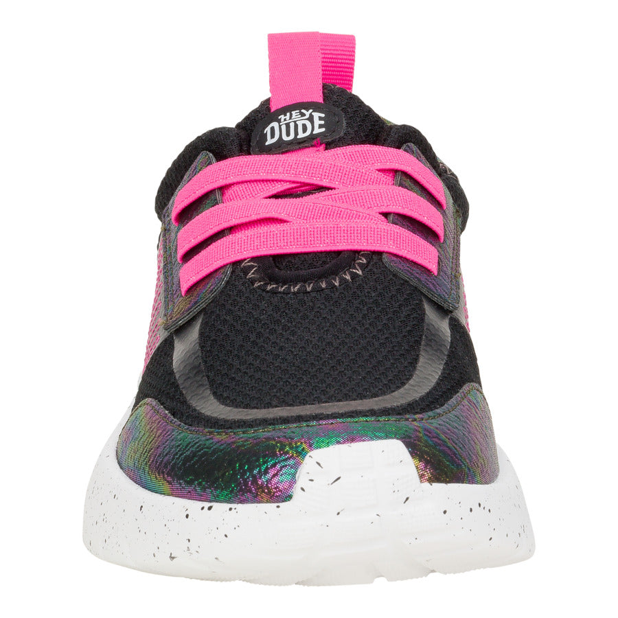 Kids Sirocco Play Youth Brights - Black/Pink | HEYDUDE