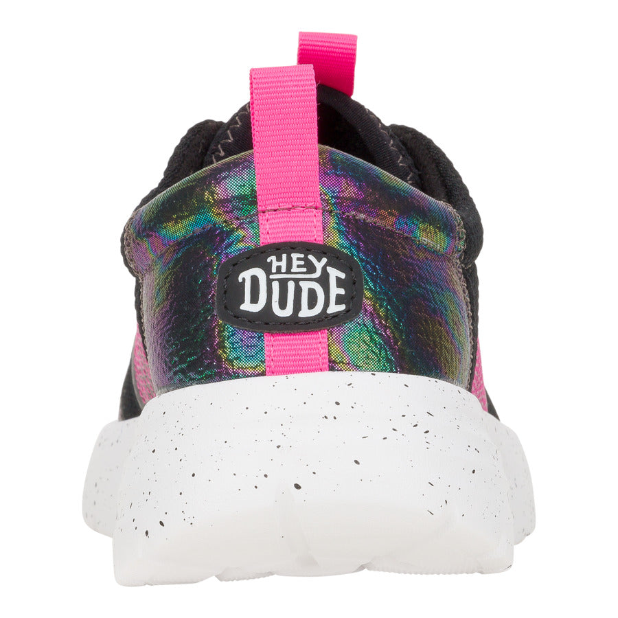 Kids Sirocco Play Youth Brights - Black/Pink | HEYDUDE