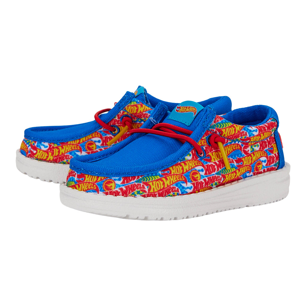 Kids Wally Hot Wheels Toddler - Blue/Multi | HEYDUDE
