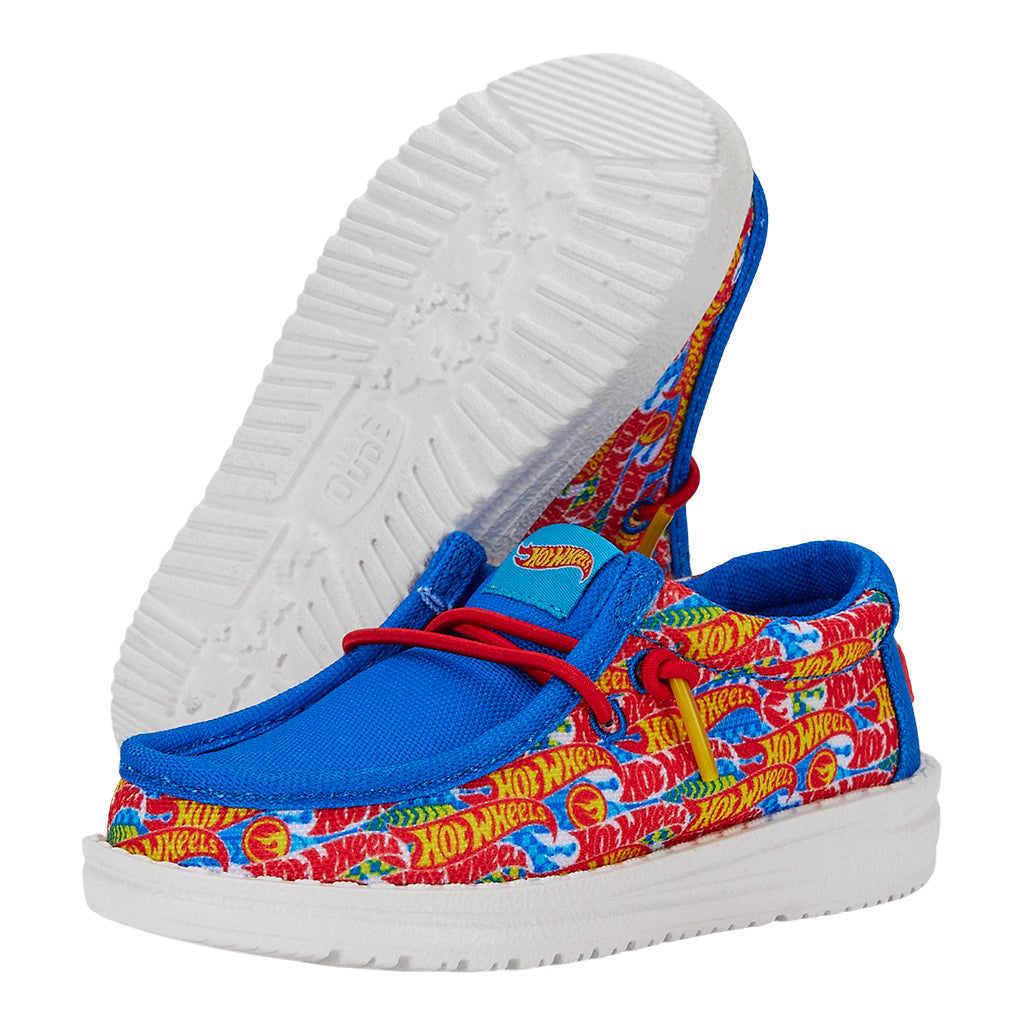 Kids Wally Hot Wheels Toddler - Blue/Multi | HEYDUDE