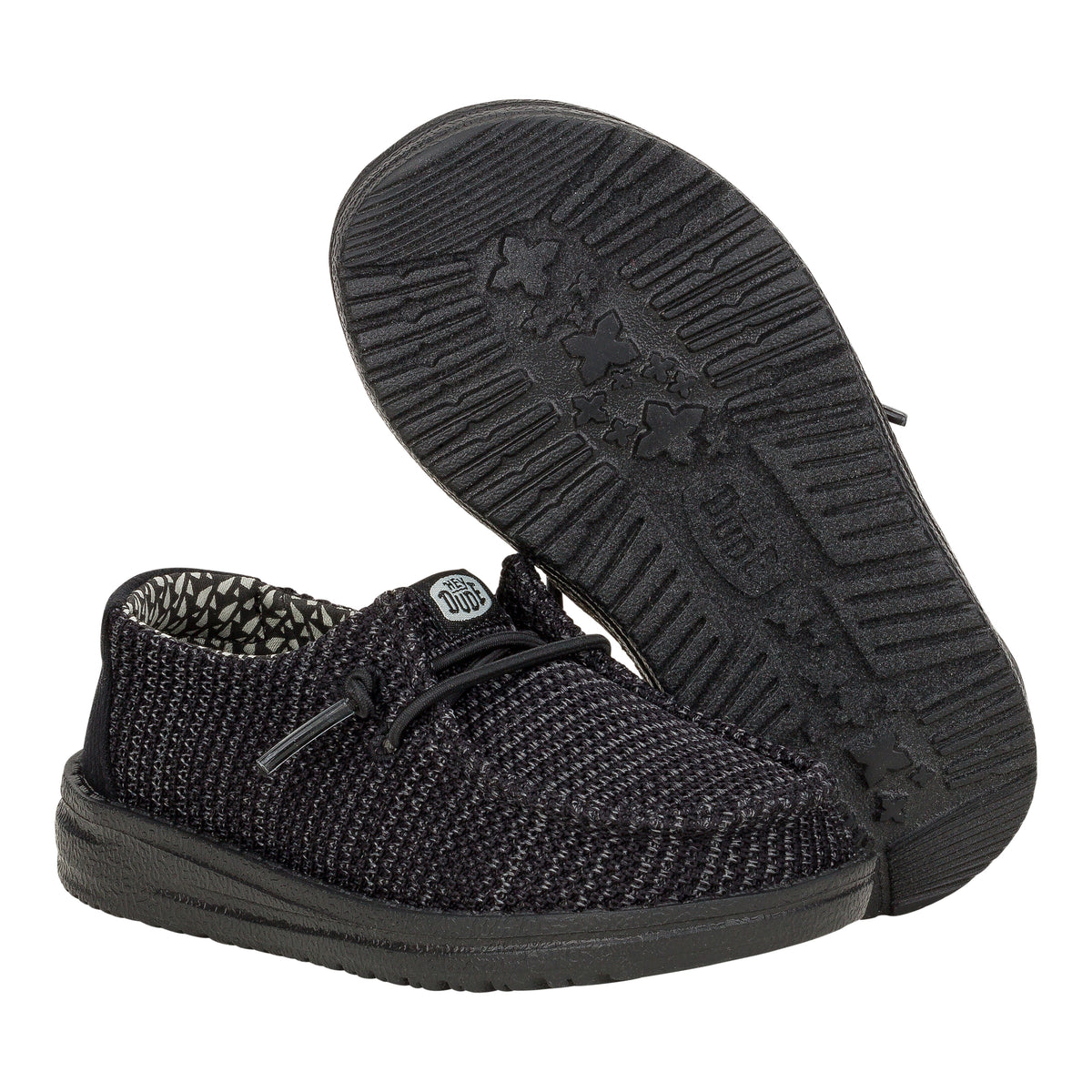Kids Wendy Toddler Stretch Sox - Black/Black | HEYDUDE