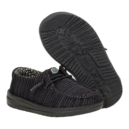 Kids Wendy Toddler Stretch Sox - Black/Black | HEYDUDE