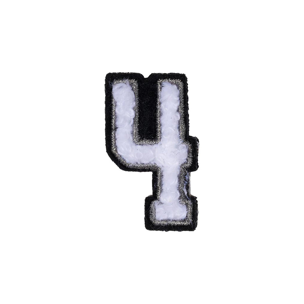 Women Number 4 Patch - 4 Black/White | HEYDUDE