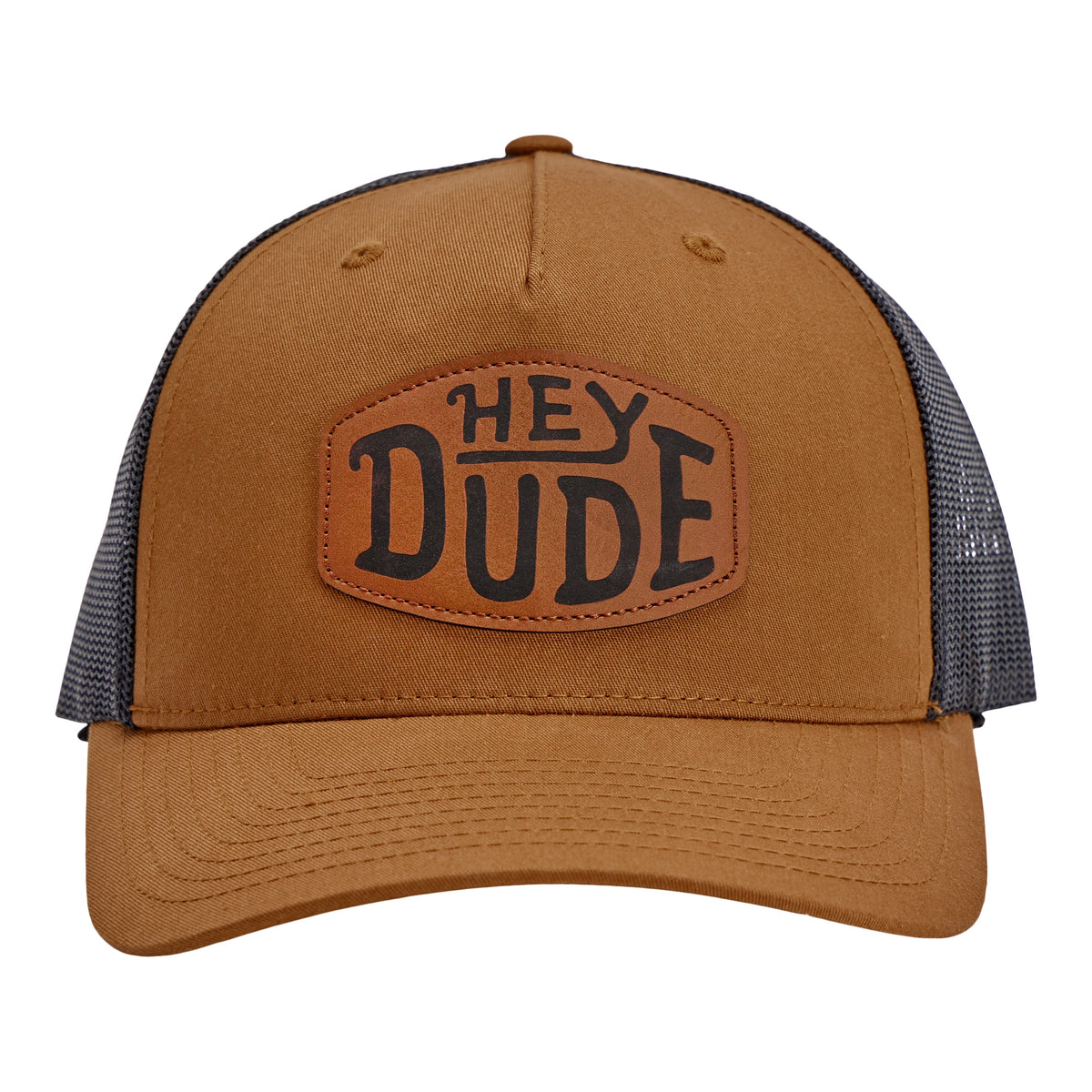 Women|Men Leather Buckle Patch Trucker - Coyote Brown | HEYDUDE