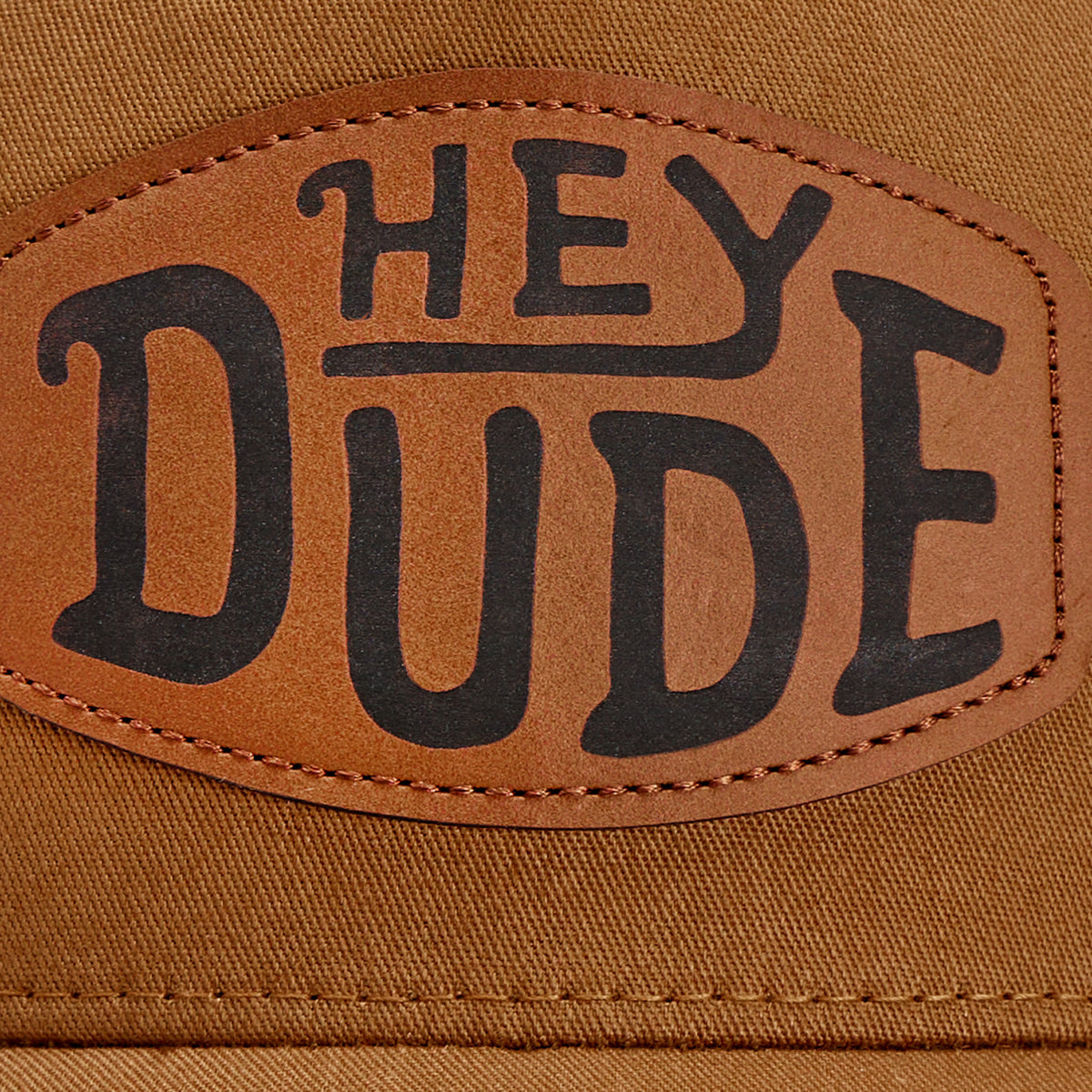 Women|Men Leather Buckle Patch Trucker - Coyote Brown | HEYDUDE