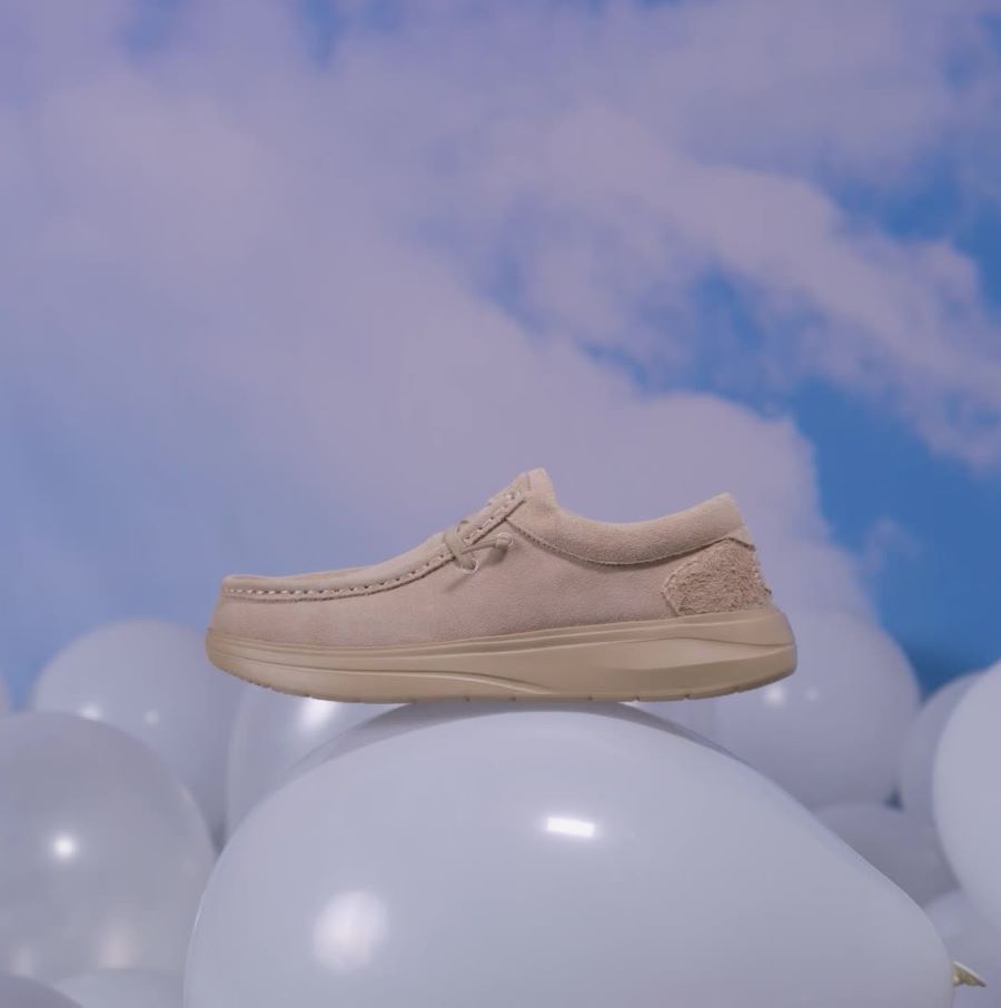 Women Wendy Comf Suede - Tan | HEYDUDE