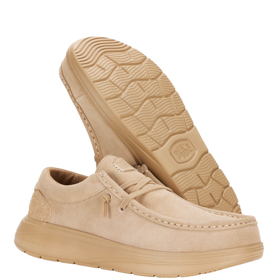 Women Wendy Comf Suede - Tan | HEYDUDE