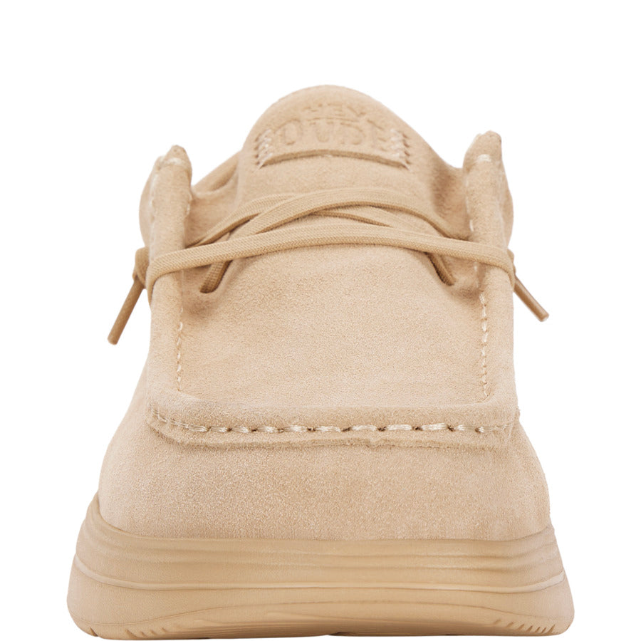 Women Wendy Comf Suede - Tan | HEYDUDE