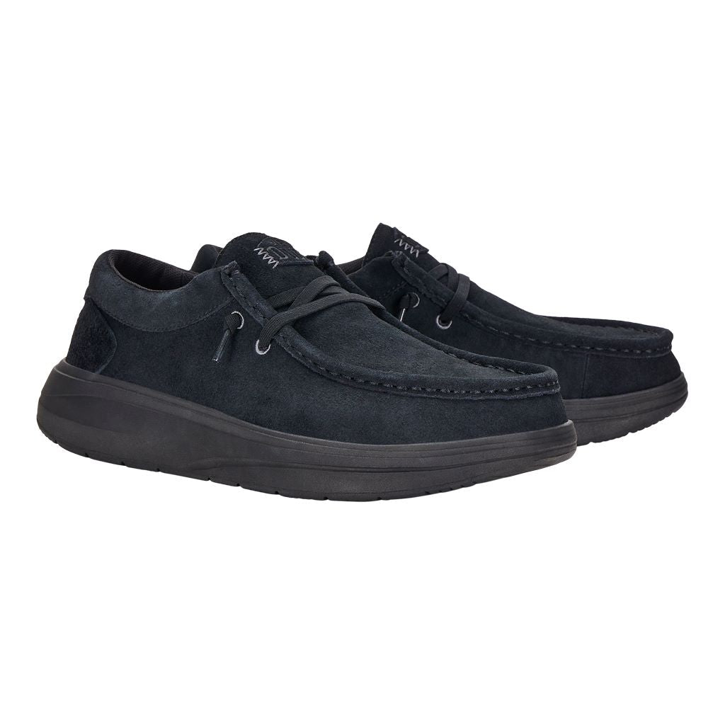Men Wally Comf Suede - Black | HEYDUDE