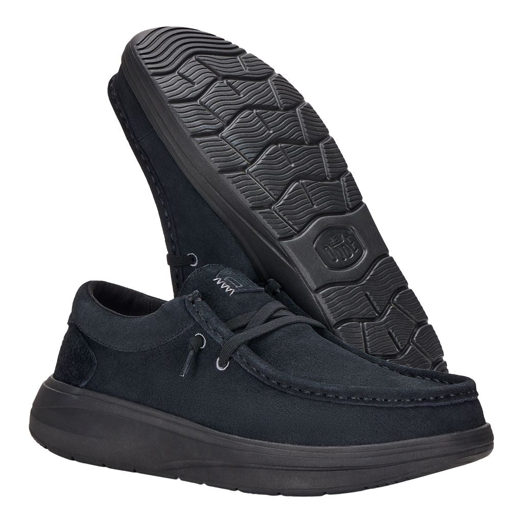 Men Wally Comf Suede - Black | HEYDUDE