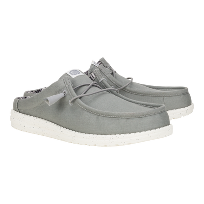 Men Wally Slip Stretch Canvas - Grey | HEYDUDE