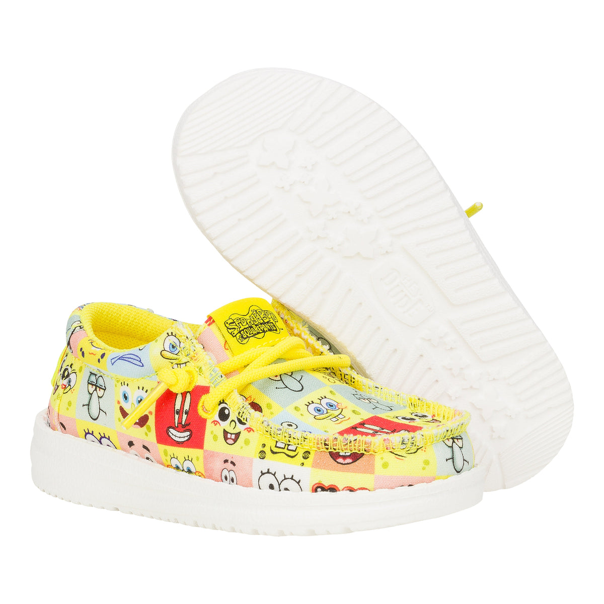 Kids Wally Toddler SpongeBob Faces - Cyber Yellow/Multi | HEYDUDE