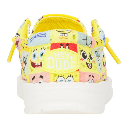 Kids Wally Toddler SpongeBob Faces - Cyber Yellow/Multi | HEYDUDE