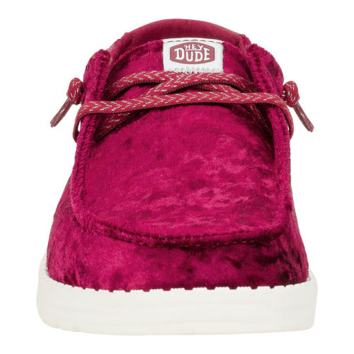 Women Wendy Crushed Velvet - Burgundy | HEYDUDE