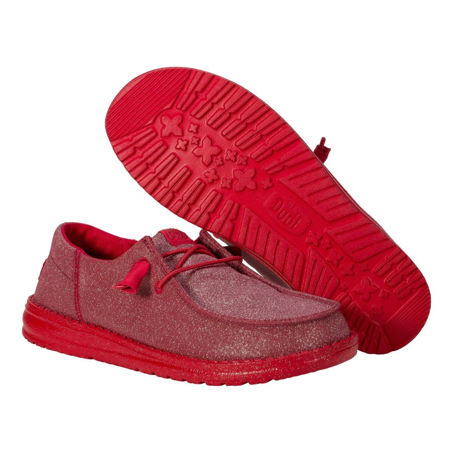 Women Wendy Funk Mono Sparkle - Holiday Red | HEYDUDE