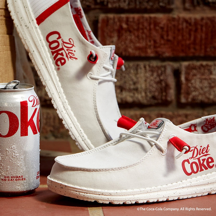 Men Wally Diet Coke - True Grey/Red | HEYDUDE