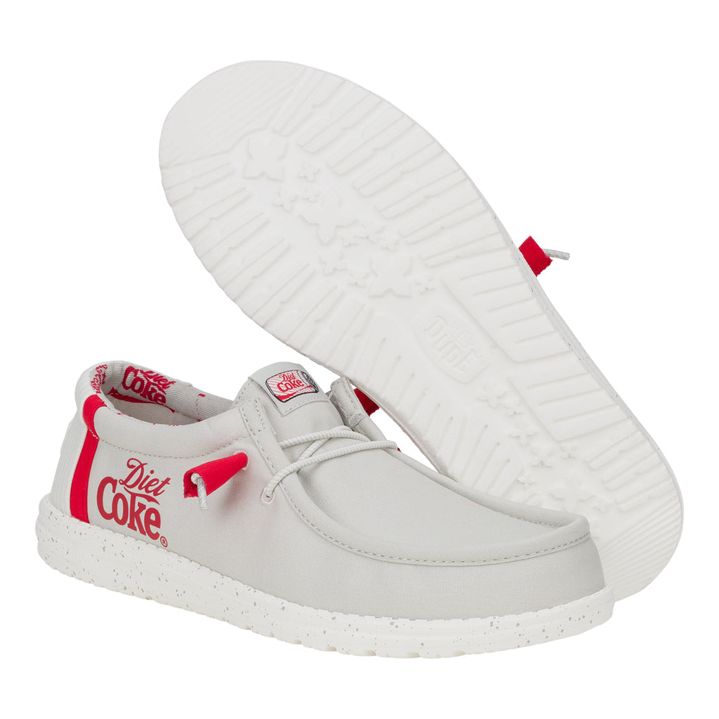 Men Wally Diet Coke - True Grey/Red | HEYDUDE