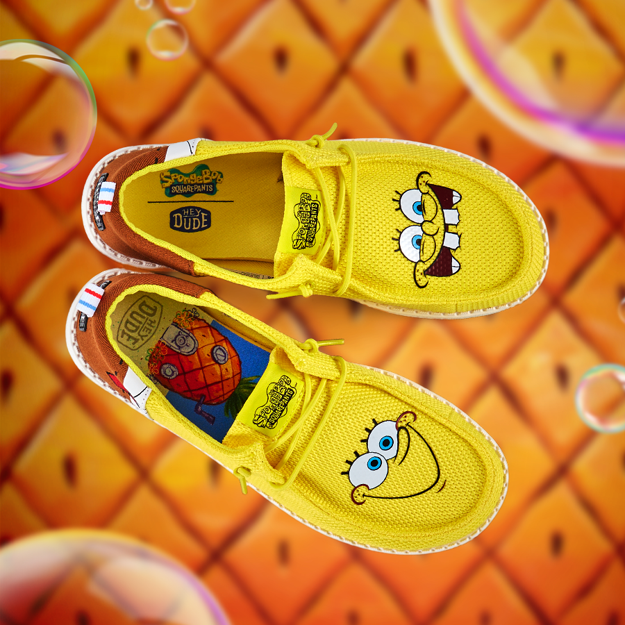 Men Wally Funk SpongeBob - Brown/Yellow | HEYDUDE