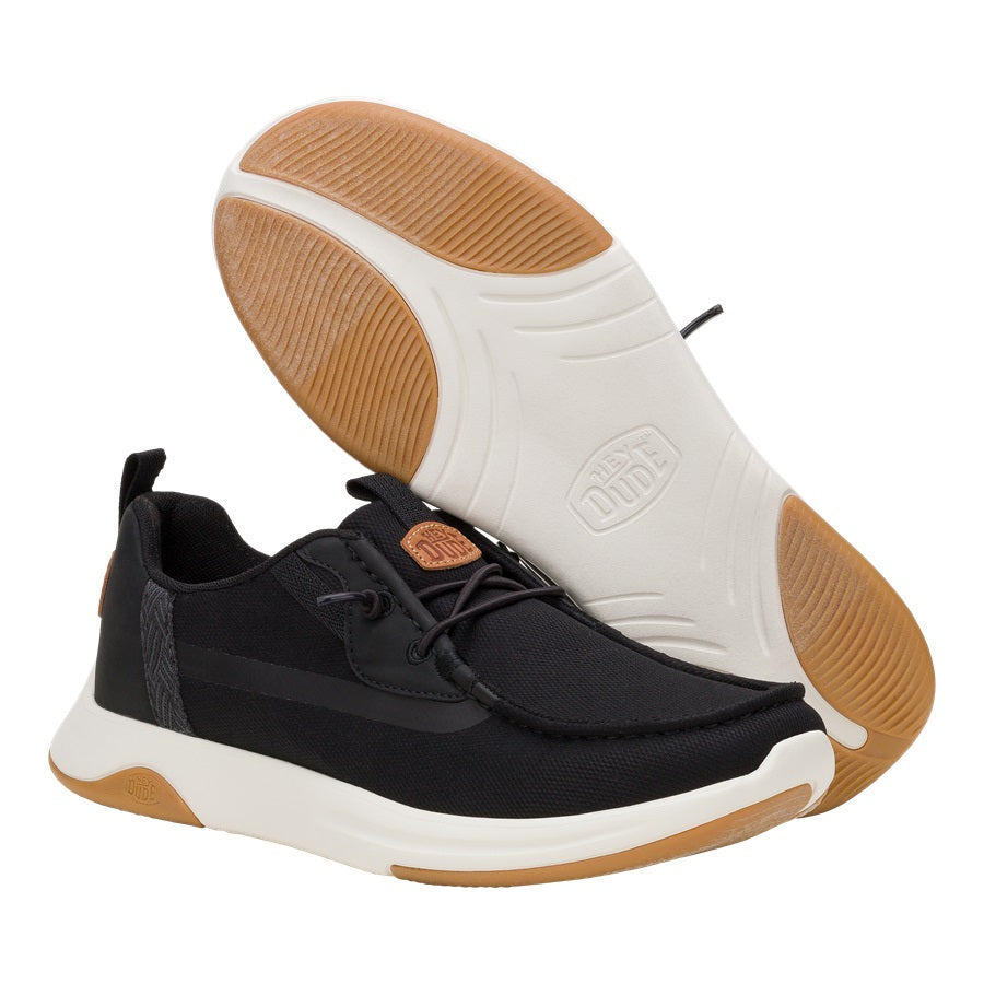 Men Wally Drift Mesh - Black/White | HEYDUDE