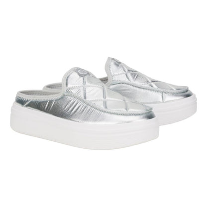 Women Austin Lift Metallic Puffer - Silver/White | HEYDUDE