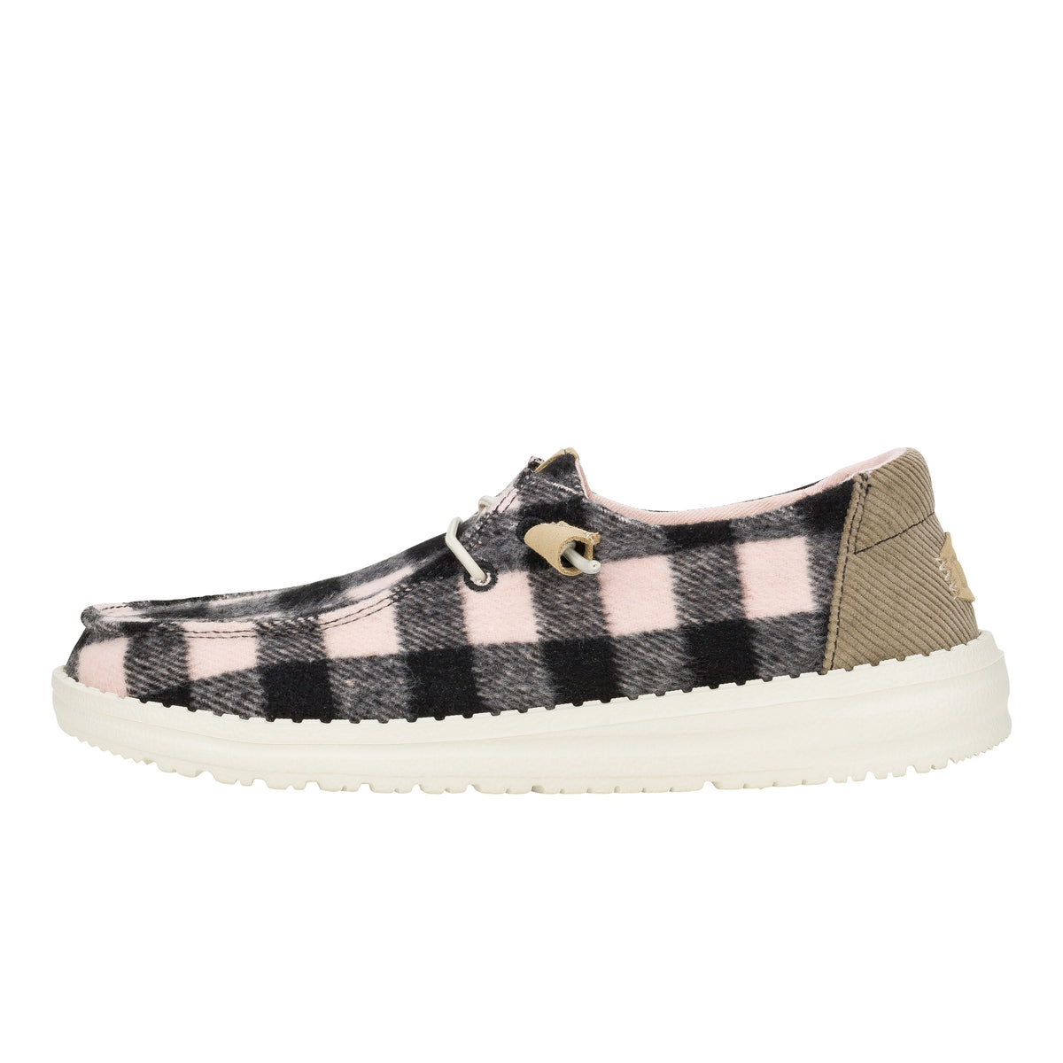 Women Wendy Buffalo Plaid - Pale Pink/Black | HEYDUDE