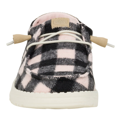 Women Wendy Buffalo Plaid - Pale Pink/Black | HEYDUDE