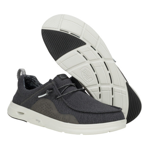 Men Wally Hey2O Mesh - Black/Monument Grey | HEYDUDE