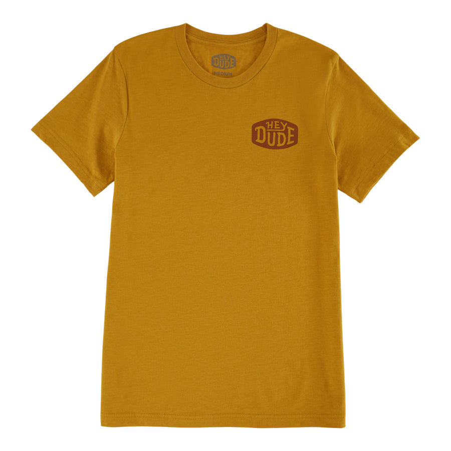 Women|Men Go To Buckle Tee - Mustard | HEYDUDE