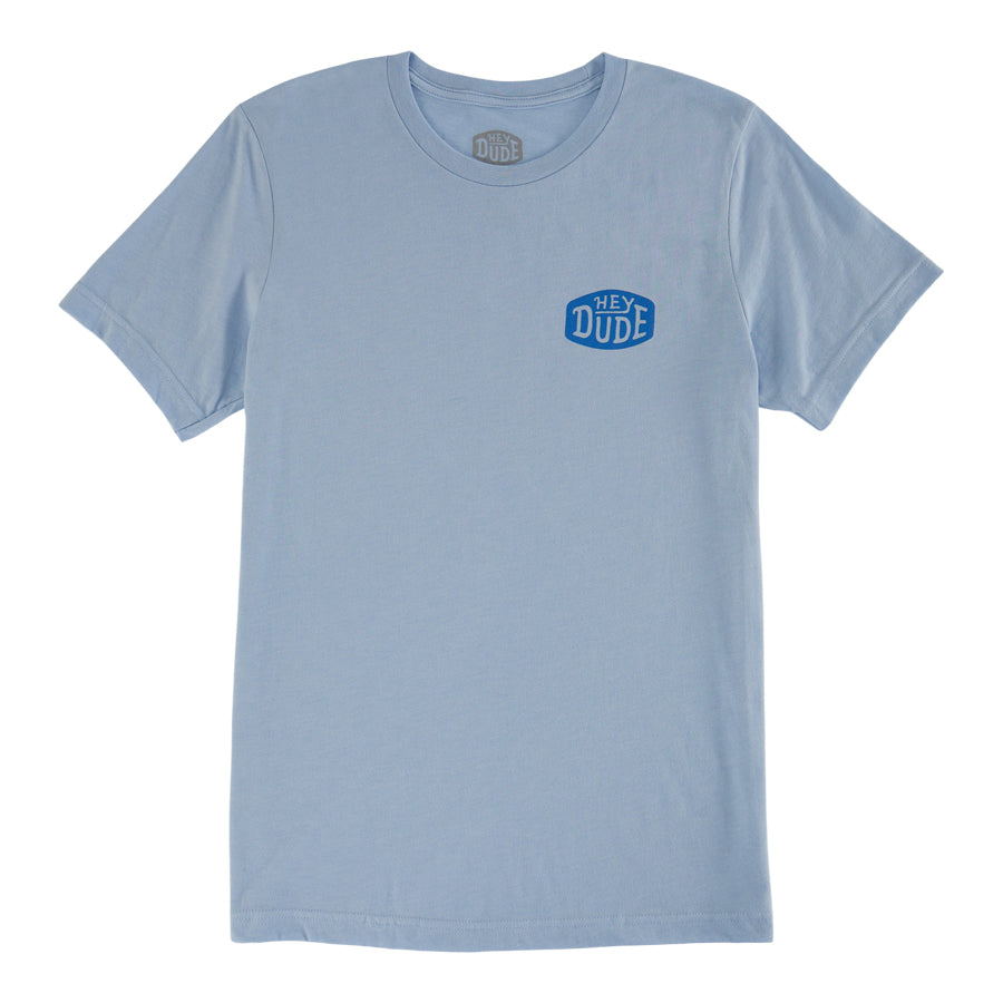 Women|Men Go To Buckle Tee - Light Blue | HEYDUDE